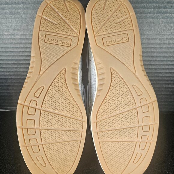 Women's 8.5 W Sperry Coastfish One Eye Boat Slip On Shoe Light Gray - Picture 7 of 10
